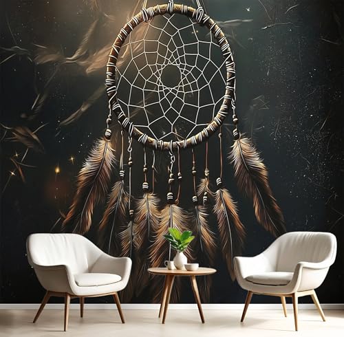 Tapete Effekt 3D Fototapete Tiefschwarz Traumfänger Aus Federn 450X300Cm Seidetapete Panorama Wandbild,Abstrakte Kunst Tapeten Wandtapete Schlafzimmer Wohnzimmer Tv Hintergrund Wanddekoration Tapete Effekt 3D Fototapete Tiefschwarz Traumfänger Aus Federn 450X300Cm Seidetapete Panorama Wandbild,Abstrakte Kunst Tapeten Wandtapete Schlafzimmer Wohnzimmer Tv Hintergrund Wanddekoration von GSAEIMCT