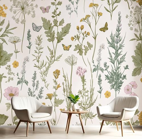 Wandbild 3D Rosa Grün Blumen Und Grüne Blätter Große Wandbilder Wände,Vintage-Illustration Für Wohnzimmer Schlafzimmer Wandkunst Büro Flur Dekoration Tapete Wandmalereien Dekoration,350X260Cm Wandbild 3D Rosa Grün Blumen Und Grüne Blätter Große Wandbilder Wände,Vintage-Illustration Für Wohnzimmer Schlafzimmer Wandkunst Büro Flur Dekoration Tapete Wandmalereien Dekoration,350X260Cm von GSAEIMCT