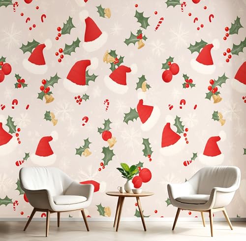 Wandbild 3D Rot Grün Schneeflocke Stechpalmenblätter Große Wandbilder Wände,Weihnachtspflanzen Für Wohnzimmer Schlafzimmer Wandkunst Büro Flur Dekoration Tapete Wandmalereien Dekoration,150X105Cm Wandbild 3D Rot Grün Schneeflocke Stechpalmenblätter Große Wandbilder Wände,Weihnachtspflanzen Für Wohnzimmer Schlafzimmer Wandkunst Büro Flur Dekoration Tapete Wandmalereien Dekoration,150X105Cm von GSAEIMCT