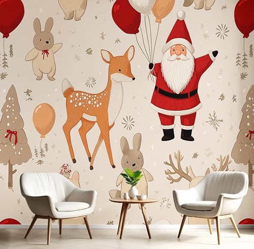 Wandbilder Fototapete Beige Braun Elchbaum,3D Effekt Tapete Weihnachtsillustrationen,Seidenwandbilder Für Wohnzimmer Schlafzimmer Kinderzimmer Esszimmer Tv Hintergrund Wanddekoration,450X300Cm Wandbilder Fototapete Beige Braun Elchbaum,3D Effekt Tapete Weihnachtsillustrationen,Seidenwandbilder Für Wohnzimmer Schlafzimmer Kinderzimmer Esszimmer Tv Hintergrund Wanddekoration,450X300Cm von GSAEIMCT