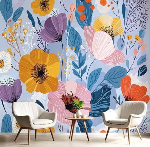 Wandbilder Fototapete Blau Pfingstrosenblüten,3D Effekt Tapete Abstrakte Pflanzen,Seidenwandbilder Für Wohnzimmer Schlafzimmer Kinderzimmer Esszimmer Tv Hintergrund Wanddekoration,450X300Cm Wandbilder Fototapete Blau Pfingstrosenblüten,3D Effekt Tapete Abstrakte Pflanzen,Seidenwandbilder Für Wohnzimmer Schlafzimmer Kinderzimmer Esszimmer Tv Hintergrund Wanddekoration,450X300Cm von GSAEIMCT