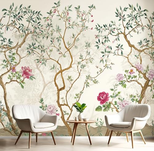 Wandbilder Fototapete Cremefarben Äste,Blumen Und Vögel,3D Effekt Tapete Naturillustrationen,Seidenwandbilder Für Wohnzimmer Schlafzimmer Kinderzimmer Esszimmer Wanddekoration,350X260Cm Wandbilder Fototapete Cremefarben Äste,Blumen Und Vögel,3D Effekt Tapete Naturillustrationen,Seidenwandbilder Für Wohnzimmer Schlafzimmer Kinderzimmer Esszimmer Wanddekoration,350X260Cm von GSAEIMCT