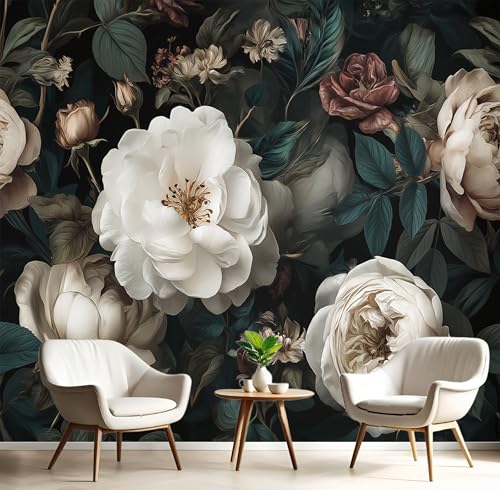 Wandbilder Fototapete Dunkelgrün Rosenpfingstrose,3D Effekt Tapete Gotische Pflanzen,Seidenwandbilder Für Wohnzimmer Schlafzimmer Kinderzimmer Esszimmer Tv Hintergrund Wanddekoration,300X210Cm Wandbilder Fototapete Dunkelgrün Rosenpfingstrose,3D Effekt Tapete Gotische Pflanzen,Seidenwandbilder Für Wohnzimmer Schlafzimmer Kinderzimmer Esszimmer Tv Hintergrund Wanddekoration,300X210Cm von GSAEIMCT