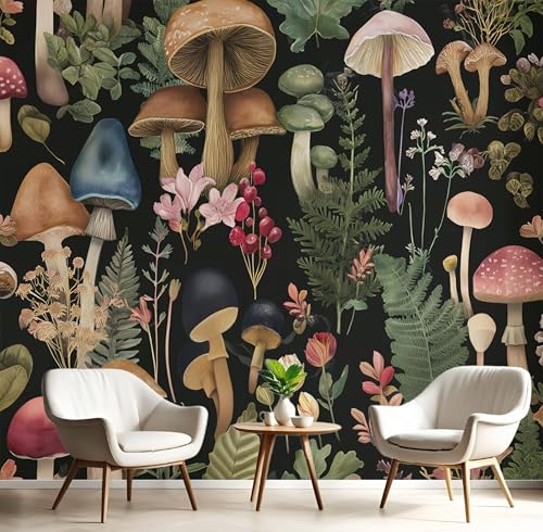 Wandbilder Fototapete Rosa Grün Pilzblätter,3D Effekt Tapete Illustration Pflanzen,Seidenwandbilder Für Wohnzimmer Schlafzimmer Kinderzimmer Esszimmer Tv Hintergrund Wanddekoration,350X260Cm Wandbilder Fototapete Rosa Grün Pilzblätter,3D Effekt Tapete Illustration Pflanzen,Seidenwandbilder Für Wohnzimmer Schlafzimmer Kinderzimmer Esszimmer Tv Hintergrund Wanddekoration,350X260Cm von GSAEIMCT