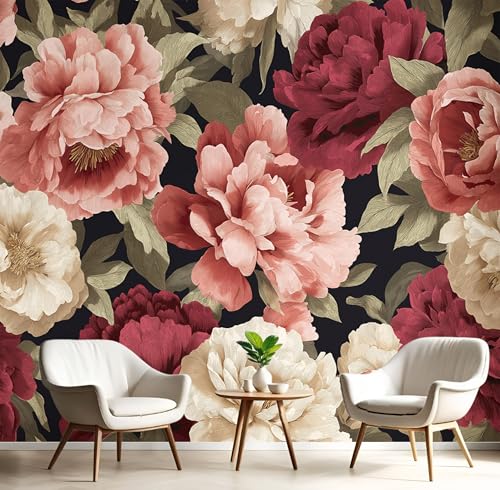 Wandtapete Rosa Blumen Und Grüne Blätter 300X210Cm Kunsttapete Tapeten Wohnkultur Fototapete Retro-Pflanzen 3D Hd Seidenwandbild Büro Kinderzimmer Badezimmer Wohnzimmer Küche Wandtapete Rosa Blumen Und Grüne Blätter 300X210Cm Kunsttapete Tapeten Wohnkultur Fototapete Retro-Pflanzen 3D Hd Seidenwandbild Büro Kinderzimmer Badezimmer Wohnzimmer Küche von GSAEIMCT