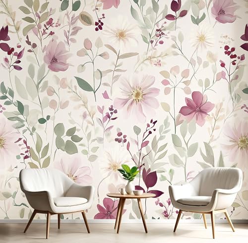 Wandtapete Rosa Grün Blüten Und Blätter 350X260Cm Kunsttapete Tapeten Wohnkultur Fototapete Aquarellpflanzen 3D Hd Seidenwandbild Büro Kinderzimmer Badezimmer Wohnzimmer Küche Wandtapete Rosa Grün Blüten Und Blätter 350X260Cm Kunsttapete Tapeten Wohnkultur Fototapete Aquarellpflanzen 3D Hd Seidenwandbild Büro Kinderzimmer Badezimmer Wohnzimmer Küche von GSAEIMCT