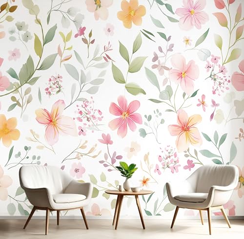 Wandtapete Rosa Grün Blüten Und Blätter 350X260Cm Kunsttapete Tapeten Wohnkultur Fototapete Aquarellpflanzen 3D Hd Seidenwandbild Büro Kinderzimmer Badezimmer Wohnzimmer Küche Wandtapete Rosa Grün Blüten Und Blätter 350X260Cm Kunsttapete Tapeten Wohnkultur Fototapete Aquarellpflanzen 3D Hd Seidenwandbild Büro Kinderzimmer Badezimmer Wohnzimmer Küche von GSAEIMCT