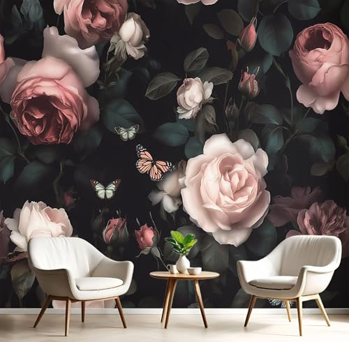 Wandtapete Rot Grün Rosenschmetterling 300X210Cm Kunsttapete Tapeten Wohnkultur Fototapete Romantische Pflanzen 3D Hd Seidenwandbild Büro Kinderzimmer Badezimmer Wohnzimmer Küche Wandtapete Rot Grün Rosenschmetterling 300X210Cm Kunsttapete Tapeten Wohnkultur Fototapete Romantische Pflanzen 3D Hd Seidenwandbild Büro Kinderzimmer Badezimmer Wohnzimmer Küche von GSAEIMCT