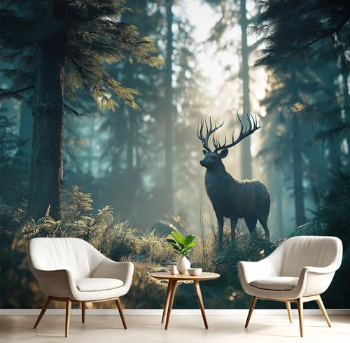 Wandtapete Schwarz Waldelch 400X280Cm Kunsttapete Tapeten Wohnkultur Fototapete Natürliche Tiere 3D Hd Seidenwandbild Büro Kinderzimmer Badezimmer Wohnzimmer Küche Wandtapete Schwarz Waldelch 400X280Cm Kunsttapete Tapeten Wohnkultur Fototapete Natürliche Tiere 3D Hd Seidenwandbild Büro Kinderzimmer Badezimmer Wohnzimmer Küche von GSAEIMCT