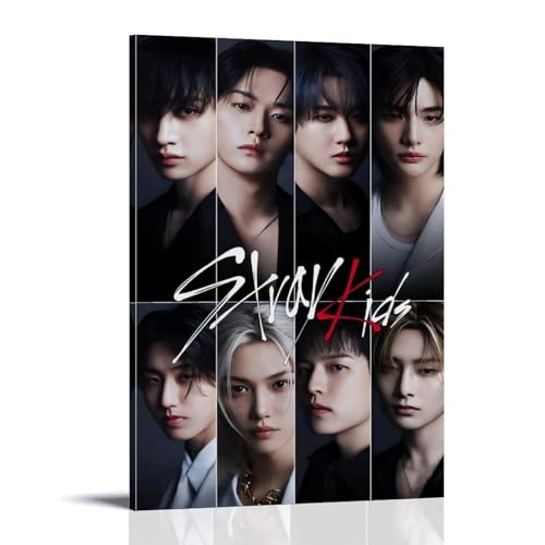 Stray Kids Poster Wandkunst Leinwand Cover Vintage ästhetisches Poster dekoratives Gemälde für Wohnzimmer Schlafzimmer 30 x 45 cm Rahmenstil von GSARUWEHRH