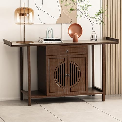 Buddha-Altartisch, Altar-Meditation Tisch, Persönlicher Schrein, Chinesischer Schrank, Mit Mehreren Ebenen Und Stauraum, Puja & Gebetstisch für Wahrsagung, Entspannung und Anbetung(Brown,120*40cm/47.2 von GSATREY