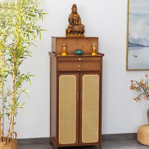 Buddha-Altartisch, Neuer Vertikaler Schrank im Chinesischen, Tisch for Altartisch, Mit Schubladen Aufbewahrung, Kann im Wohnzimmer, Arbeitszimmer, Zimmer, Büro oder Teehaus Aufgestellt Werden(Brown,52 von GSATREY