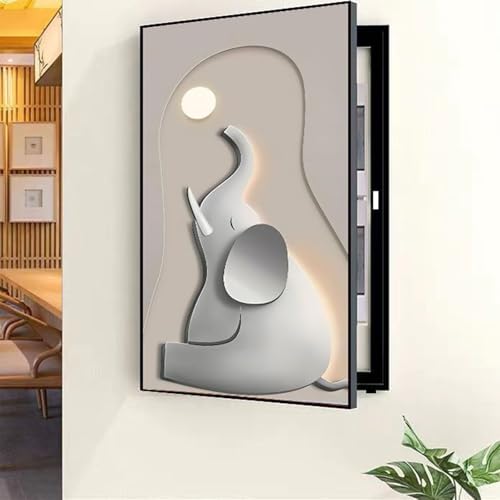 Dekorative Sicherungskasten Abdeckungen, Abnehmbar Modern Bild Verteilerkastens Gemälde Ausblenden, Wandmontage, und Macht die Wand Schön und Aufgeräumt(Gray,35 * 45cm/13.8 * 17.7in) von GSATREY
