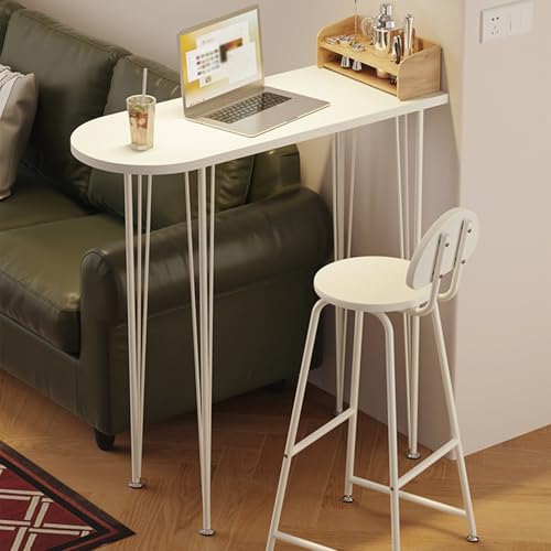 GSATREY Bartisch mit Barhocker Set, Moderner Hoher Theken-Bistrotisch, Metallgestell, Einfacher Aufbau, Schmal, für Café, Wohnzimmer, Küche oder Esszimmer GSATREY Bartisch mit Barhocker Set, Moderner Hoher Theken-Bistrotisch, Metallgestell, Einfacher Aufbau, Schmal, für Café, Wohnzimmer, Küche oder Esszimmer von GSATREY