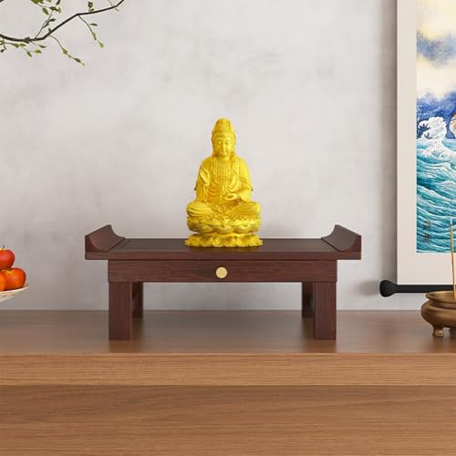 GSATREY Buddha-Altartisch, Vielseitige Holzbasis, Kleiner Japanischer Teetisch mit Breiter Oberfläche, für Buddha-Statuen Teekannen Und Tischdekoration(60 * 25 * 16cm/23.6 * 9.8 * 6.3in) von GSATREY