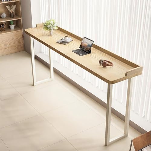 GSATREY Frühstücksbar, Stehtisch, Bartisch mit Metallgestell, Thekenhöhe, Einfacher Aufbau, ideal für Küche, Café, Esszimmer und Restaurant(120 * 40cm/47.2 * 15.7in) von GSATREY