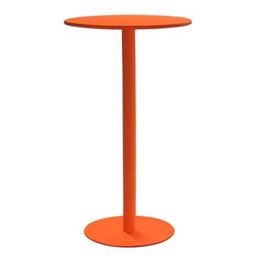GSATREY Runder Bartisch, Esstisch, Stehtisch Industrie Küchentisch, Metallgestell, Einfacher Aufbau, ideal für Küche, Café, Esszimmer und Restaurant(Orange,104 * 70cm/40.9 * 27.5in) von GSATREY