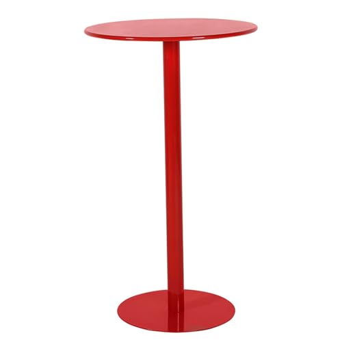 GSATREY Runder Bartisch, Esstisch, Stehtisch Industrie Küchentisch, Metallgestell, Einfacher Aufbau, ideal für Küche, Café, Esszimmer und Restaurant(Red,104 * 60cm/40.9 * 23.6in) von GSATREY