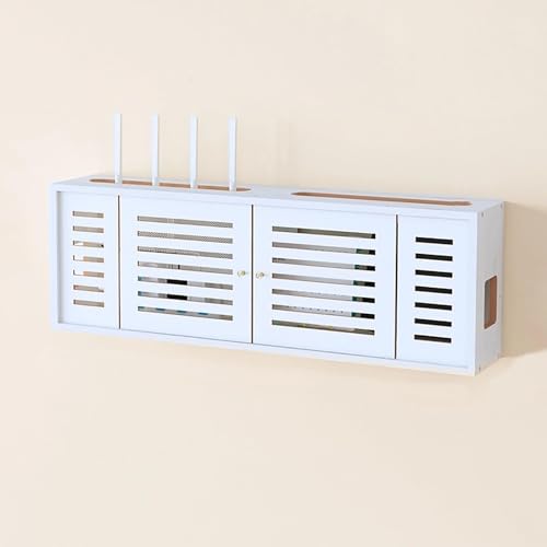 GSATREY Wandhalterung WiFi Router Regal, Home Router Aufbewahrungsbox, Heizkörper Abdeckung WLAN Box, Montage Erforderlich, für das Wohnzimmer im Schlafzimmer zu Hause(White) von GSATREY