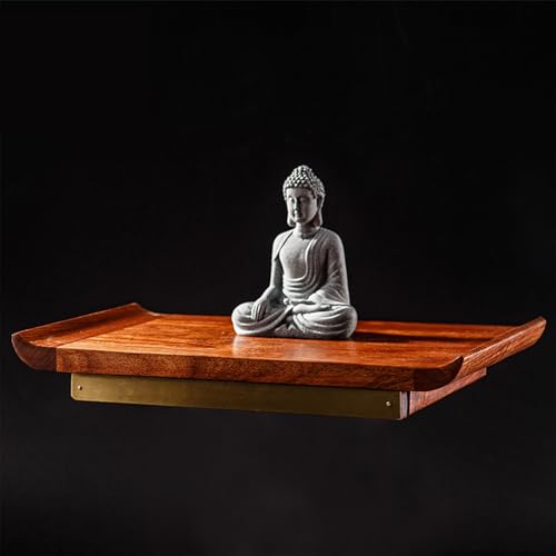 GSATREY Wandmontierte Buddha-Nische, Buddha-Altar, Buddhistische Nischen für den Haushalt, Statuenständer, Heim-Räuchertisch, als Heimdekoration und zur Meditation(Red,48 * 25cm/18.9 * 9.8in) von GSATREY