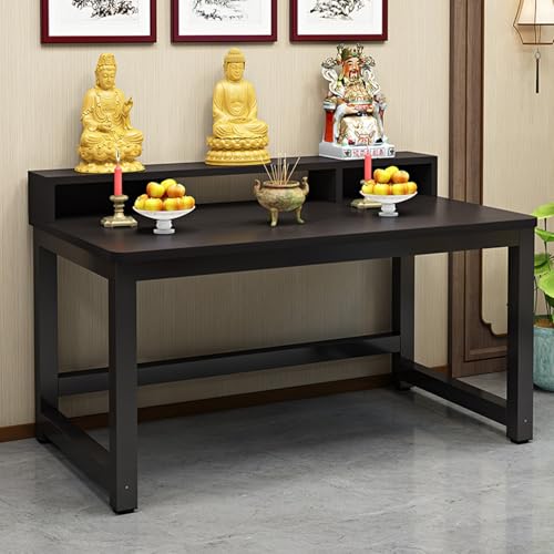 Meditationsaltartisch, Statuenständer, Chinesischer Schranksockel-Opfertisch, Ständer, kann im Wohnzimmer, Arbeitszimmer, Zimmer, Büro oder Teehaus Aufgestellt Werden(Black,100*60cm/39.4*23.6in) von GSATREY