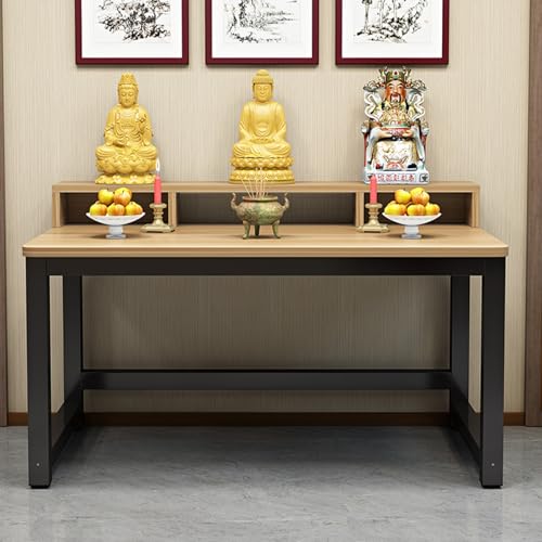 Meditationsaltartisch, Statuenständer, Chinesischer Schranksockel-Opfertisch, Ständer, kann im Wohnzimmer, Arbeitszimmer, Zimmer, Büro oder Teehaus Aufgestellt Werden(Yellow,100*60cm/39.4*23.6in) von GSATREY