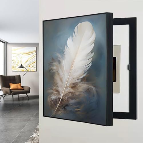 Sicherungskasten Abdeckung Cover Dekoratives, Kreativ Flip-Cover Dekoratives, Bild Gemälde Ausblenden, Flip Cover Design, für Büro Esszimmer Heimdekoration(Black-2,30 * 40cm/11.8 * 15.7in) von GSATREY