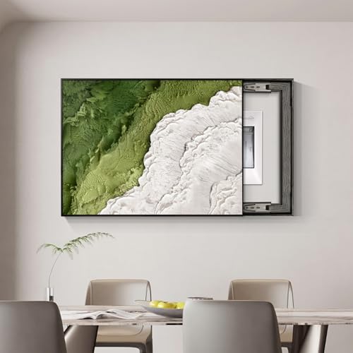 Sicherungskasten-Abdeckungsschrank, Dekorative Sicherungskasten Abdeckungen, Verteilerkastens Gemälde Ausblenden, Gemälde Wandkunst, Heimdekoration(Green,70 * 50cm/27.6 * 19.7in) von GSATREY