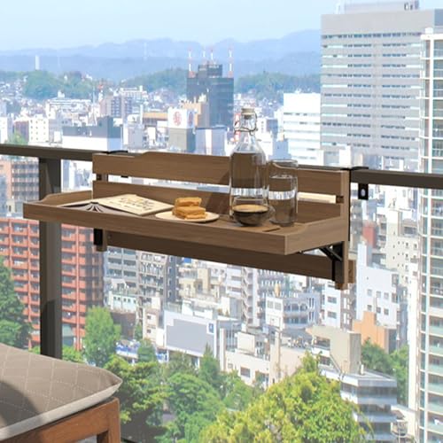 Stehtisch Klappbar, Wetterbeständiger Klapptisch, Bartisch, Stehtisch, Partytisch Klapptisch für Terrasse Garten, Viel Stauraum, Einfache Montage(120 * 30cm/47.2 * 11.8in) von GSATREY
