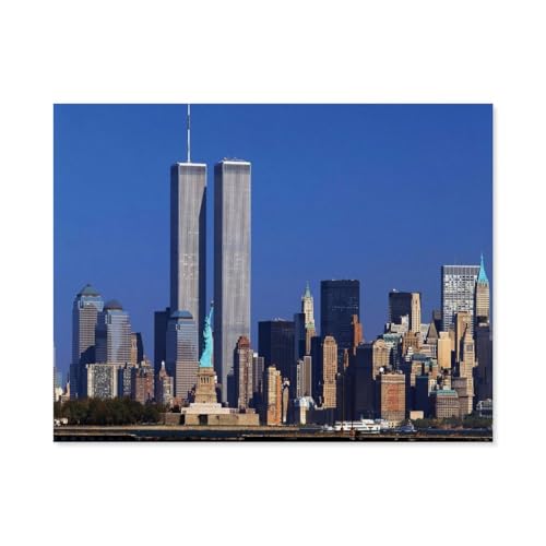 World Trade Center New York，Blechschild Metallschild Kunst zum Aufhängen Eisen Malerei Retro Home Küche Garten Garage Wanddekoration（30 x 40 cm） 12 x 16 Zoll-C1 von GSBRSNTS