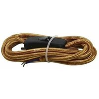 GSC - 1,5 m Textilkabelstecker (2 x 0,75 mm) + Goldschalter 001102959 von GSC