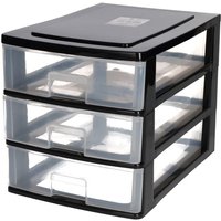 Aufbewahrungskommode mit 3 Schubladen Schwarz Aufbewahrungskommode mit 3 Schubladen Schwarz von GSC