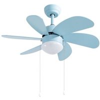 GSC - Larde Deckenventilator 2xE27 Ø82 6 Flügel dc Blau von GSC