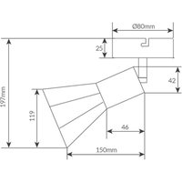 Schlichter Deckenstrahler Bhani Serie E27 Schwarz Schlichter Deckenstrahler Bhani Serie E27 Schwarz von GSC