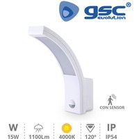 GSC - Wandleuchte led mit Sensor Havasu 15W 4200K Weiß 200205008 von GSC