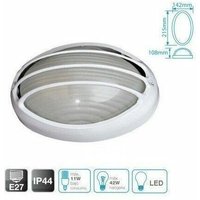 GSC - Halbovale Wandleuchte aus Aluminium mit Gitter weiss E27 IP44 0700455 GSC - Halbovale Wandleuchte aus Aluminium mit Gitter weiss E27 IP44 0700455 von GSC