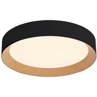 LED-Deckenleuchte Peranka 65W 4000K Schwarz + Holzeffekt von GSC