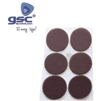 Set 6 runder Klebefilz Ø30mm Braun GSC 003802760 von GSC