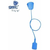 GSC - Silikonlampenfassung E27 Textilkabel 1M - Blau 000702183 von GSC