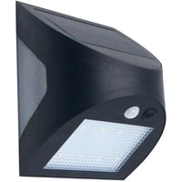GSC - Solar-LED-Wandleuchte 'Kolam' mit PIR-Bewegungs- und Dämmerungssensor (3W 6000K 300lm) IP65 schwarze Farbe von GSC