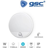 GSC - Wandleuchte led mit Sensor Detian 15W 6000K Weiß 200205015 GSC - Wandleuchte led mit Sensor Detian 15W 6000K Weiß 200205015 von GSC