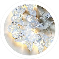 Weiße LED-Schmetterlinge, 1,8 m, warmes Licht von GSC