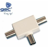 Weißkreuz-TV-Verteiler 1 Buchse / 2 Stecker GSC 002600906 von GSC