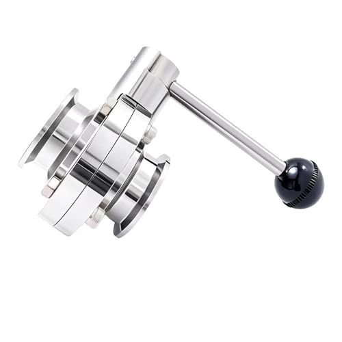 1/2" bis 2" Tri-Clamp-Absperrklappe, SS304 Edelstahl-Absperrklappe for das Heimbrauen(OD32 K-50.5) von GSCLZ