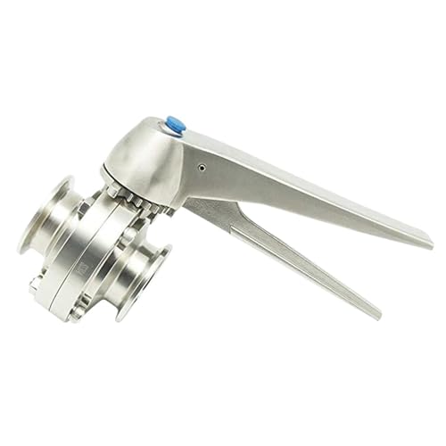 1,5 "/2" Edelstahl SS304 Tri Clamp Absperrklappe Mit Edelstahl Griff Squeeze(1-1/2") von GSCLZ
