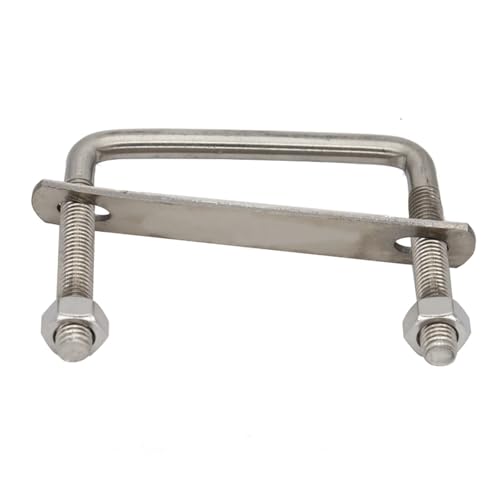 Außendurchmesser 100 mm, 120, 150, 160, 200, Länge, 304 Edelstahl-Rohr, Rohrschelle, Clip, Rahmenplatte, quadratisch, rechtwinklig, U-Bolzen(M10x50x150) von GSCLZ