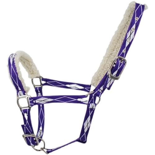 Einstellbare Pferd Neck Halter Zaumzeug Halter Reit Ausrüstung Komfortable Rein Halfter(Blue M) von GSCLZ