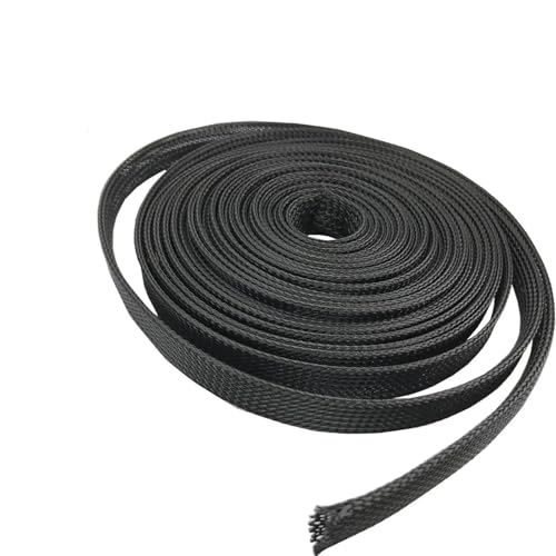 GSCLZ Kabelschlauch Black Cable Sleeve Length1/3/5/50/100M Insulated Braided Sleeving Data Line Protection Wire Cable Flame-Retardant Nylon Tube Kabelmanagement-HüLse(200 Meter,6 mm) von GSCLZ