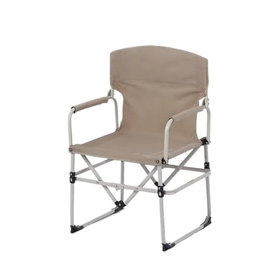 GSCLZ Klappstuhl V-förmiger Klapp-Regiestuhl Tragbarer Camping-Freizeitstuhl Angelsessel Reisestühle for den Außenbereich(Khaki) von GSCLZ