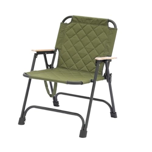 GSCLZ Leichter Metallstahl-Outdoor Faltbarer Angelstrandstuhl, der kampierenden Regiestuhl zusammenfaltet(Green) von GSCLZ